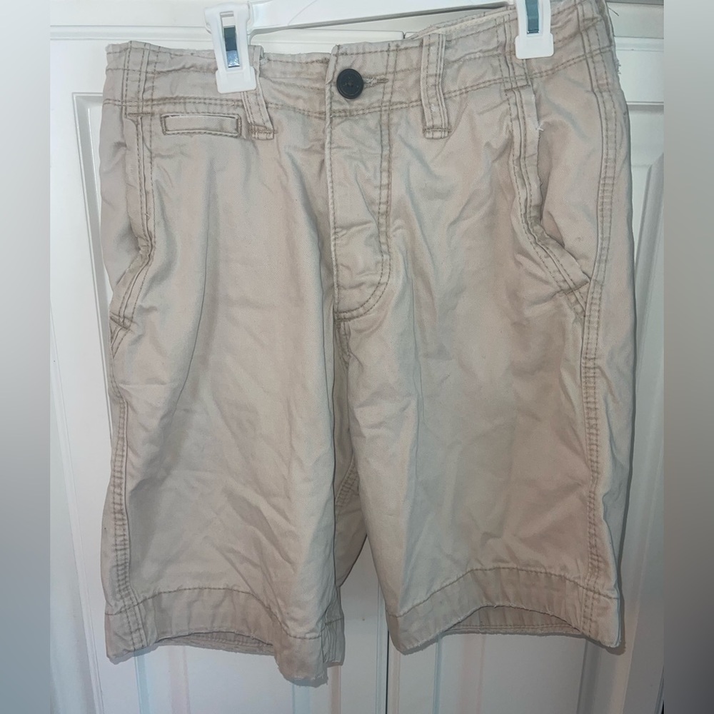 Abercrombie & Fitch Shorts Mens 28 Khaki Pockets Flat Front Button Fly‎
